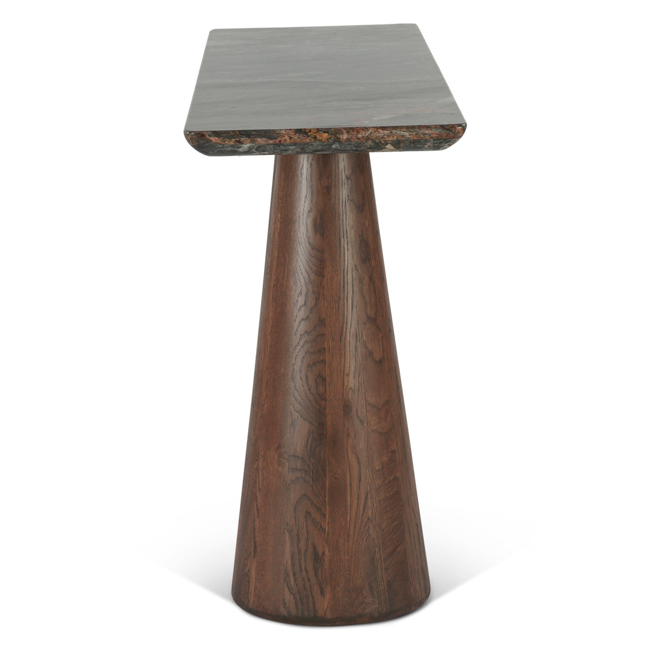 Vista 60" Console Table with Lava Marble and Dark Oak Base