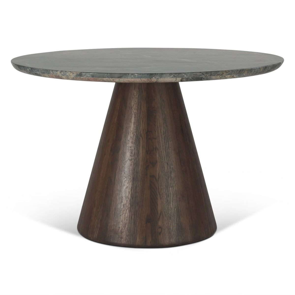 Vista 48" Round Dining Table with Lava Marble and Dark Oak Base - manufacturer view 1