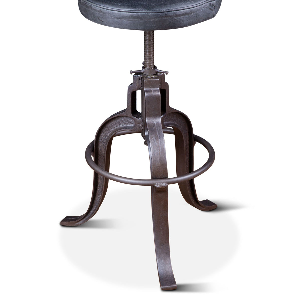 Wellington 13" Adjustable Stool in Black Top Grain Leather - image 3
