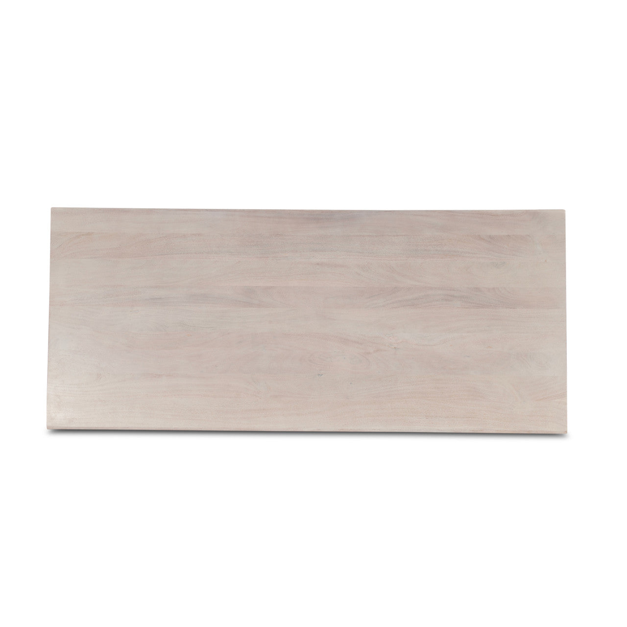 Zurich 92" Acacia Wood Dining Table with Iron Legs Whitewash