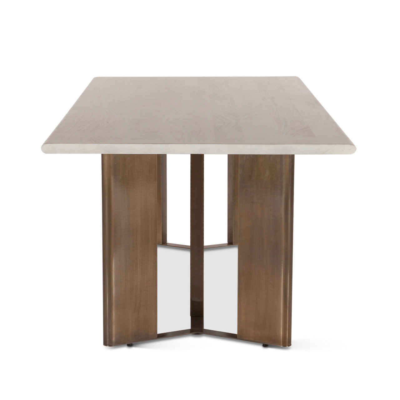 Zurich 92" Acacia Wood Dining Table with Iron Legs - Whitewash