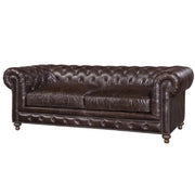 Finn 90″ Sofa in Valencia Dark Brown