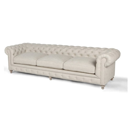 Finn 118″ Sofa in Classic Linen
