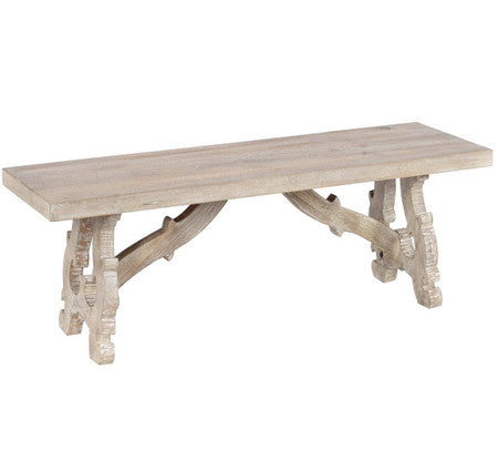 French Farmhouse Grey Dining Bench