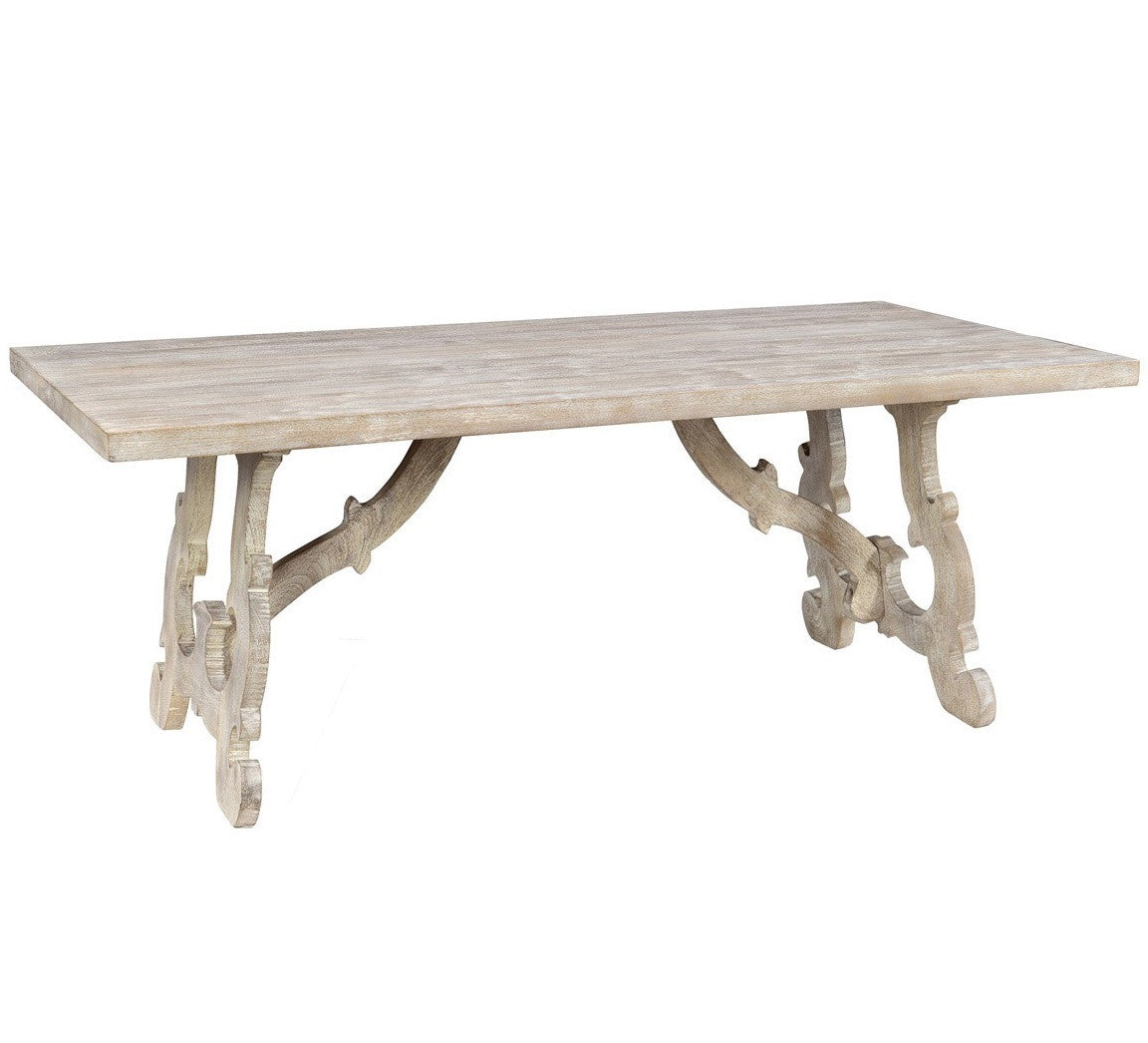 French Farmhouse Grey Dining Table