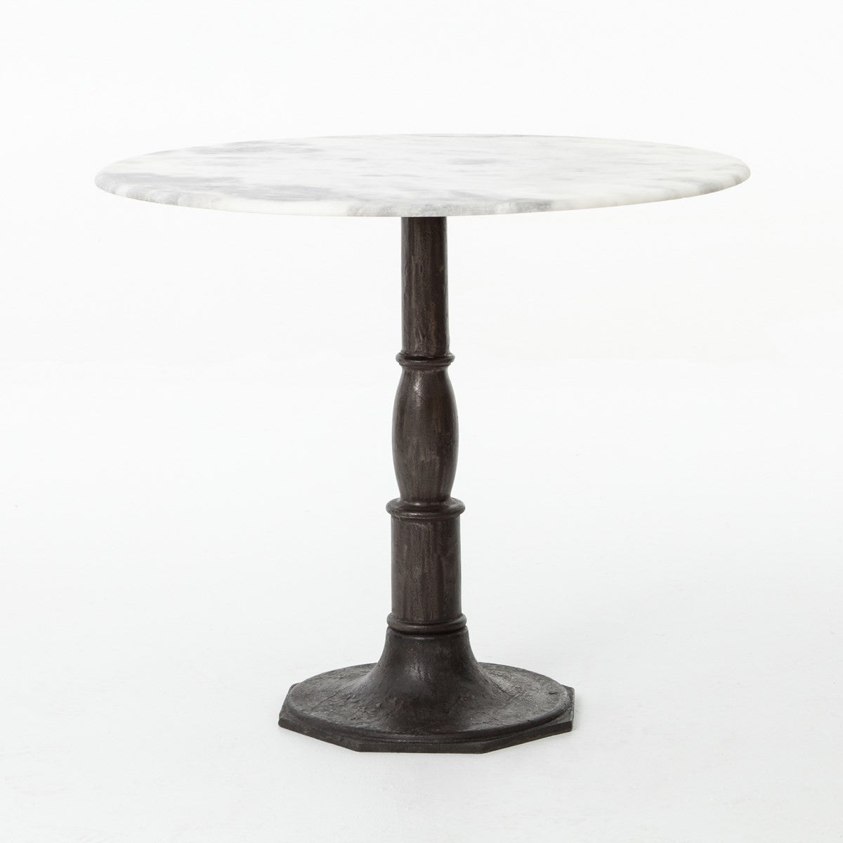Alondra Classic Cast Iron Marble Round Dining Table