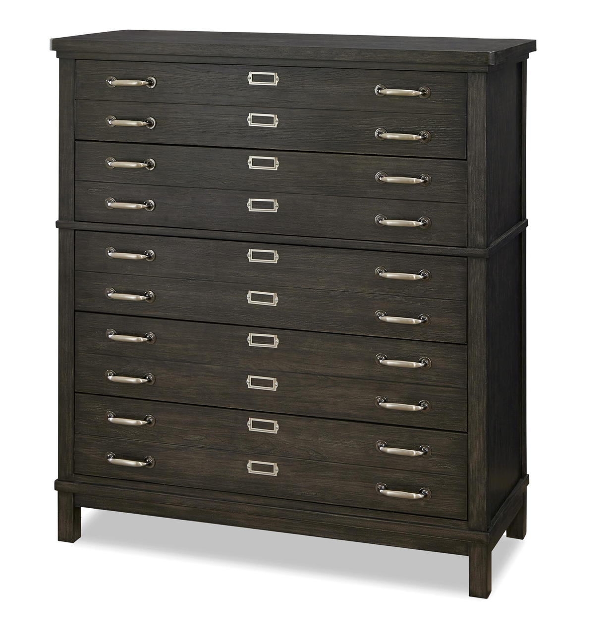 French Modern Dark Wood 5 Drawers Bedroom Media Chest