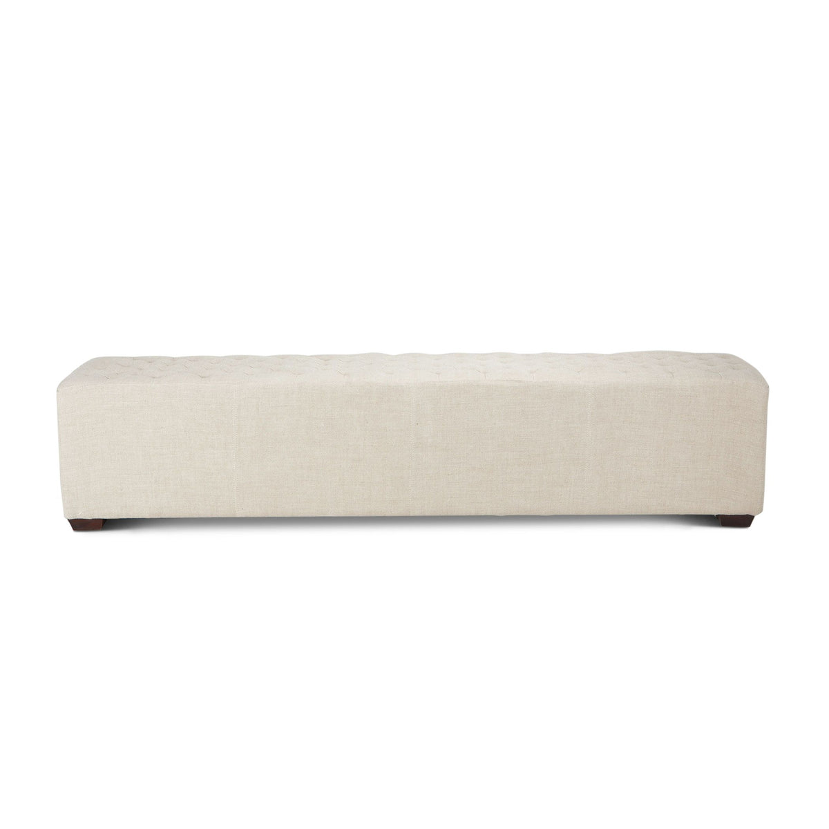 D'Orsay 79" Upholstered Bench in Beige Linen - manufacturer view 2