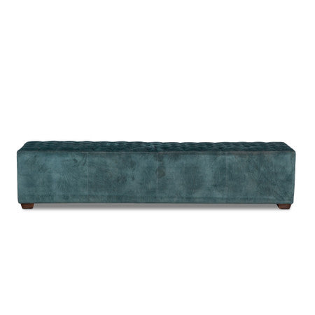 D'Orsay 79" Upholstered Bench in Green Velvet