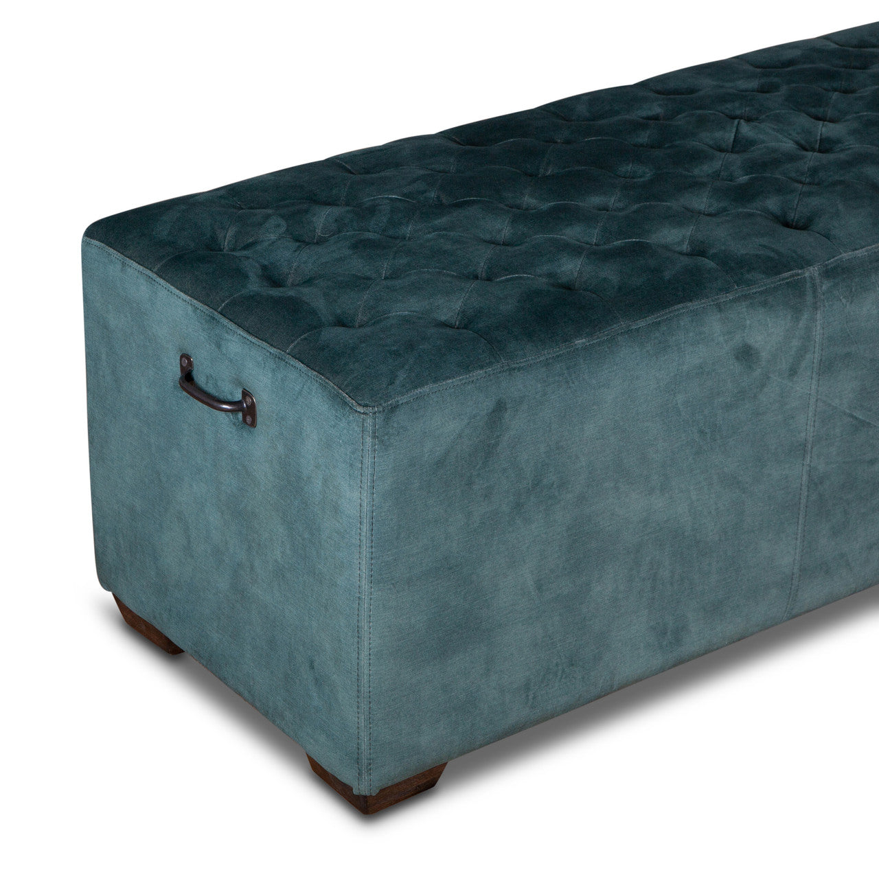 D'Orsay 79" Upholstered Bench in Green Velvet