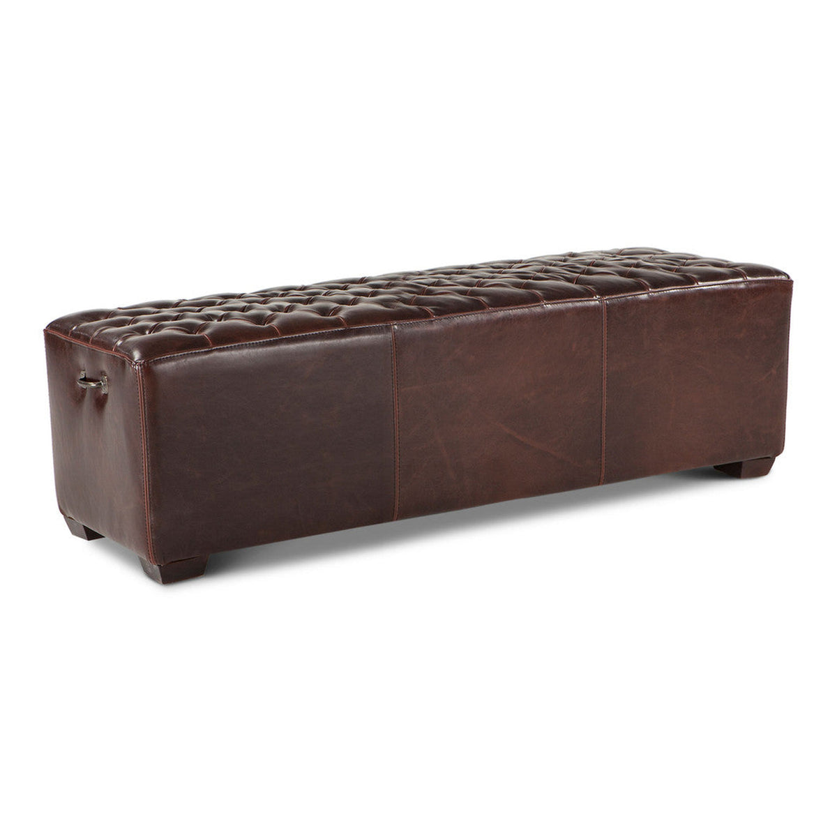 D'Orsay 59" Upholstered Bench in Brown Leather
