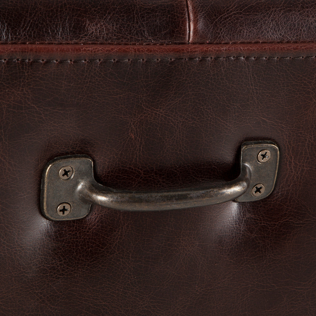 D'Orsay 59" Upholstered Bench in Brown Leather