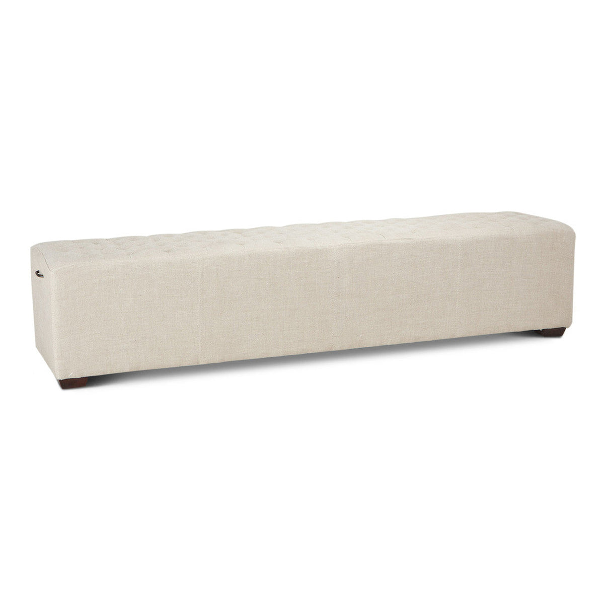D'Orsay 59" Upholstered Bench in Beige Linen