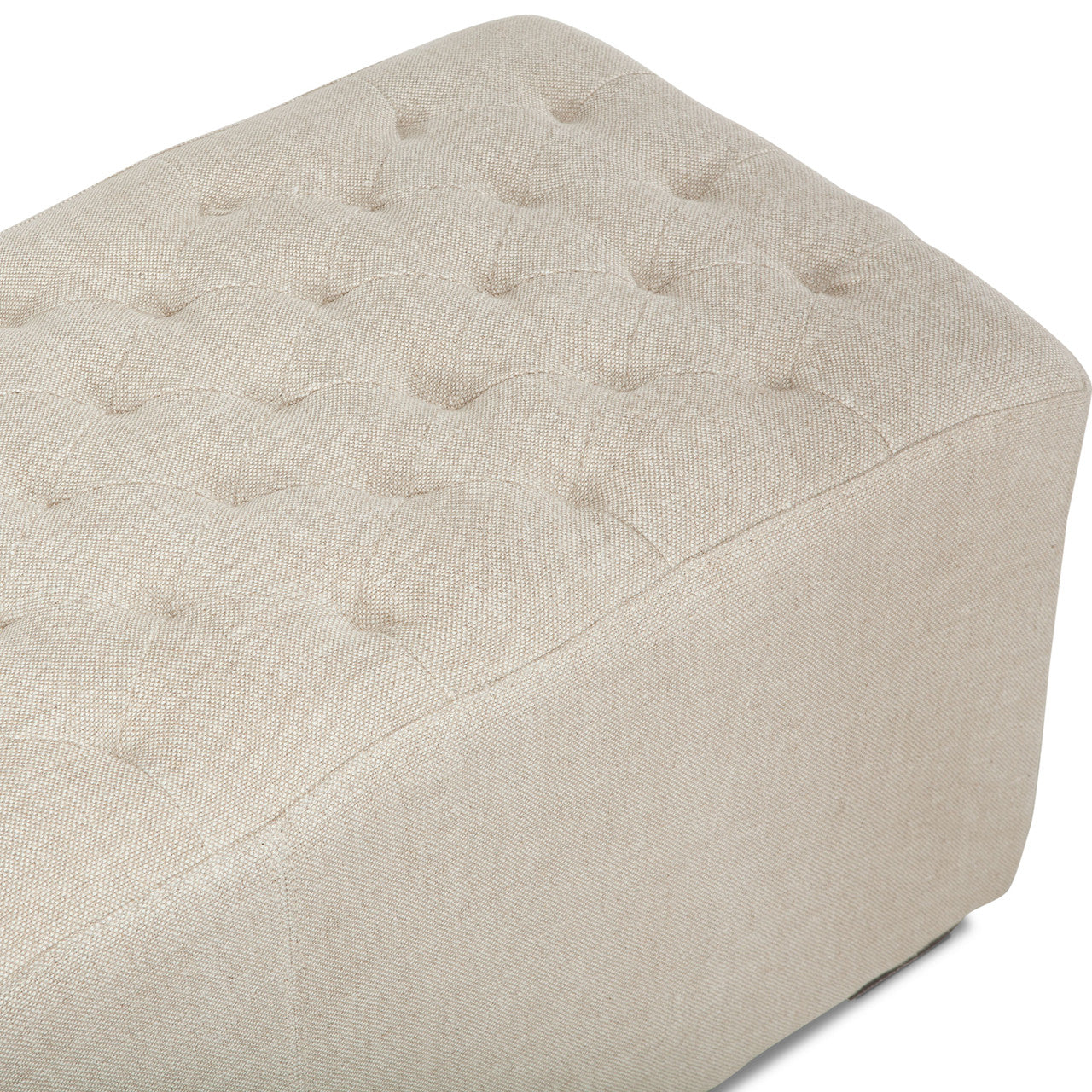 D'Orsay 59" Upholstered Bench in Beige Linen