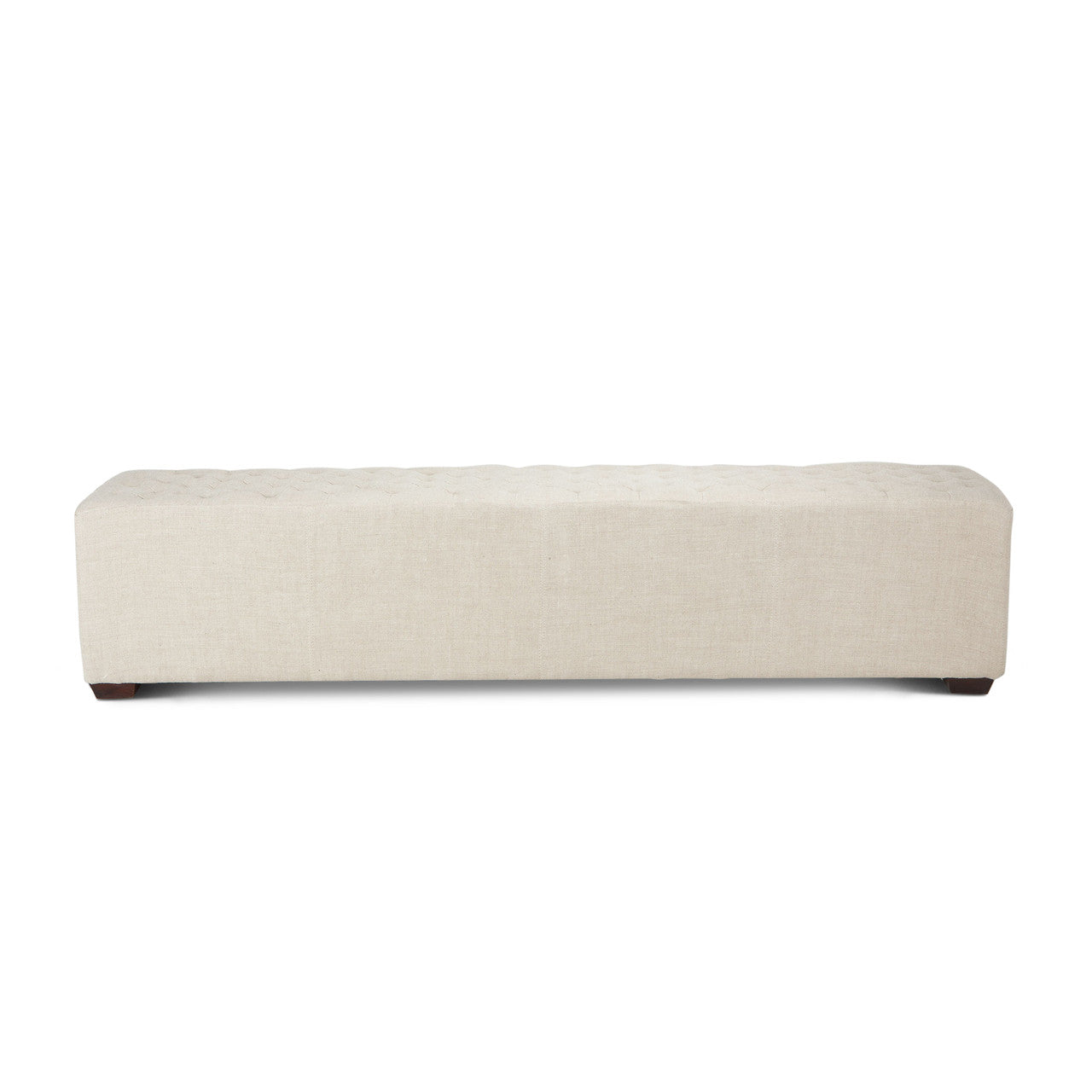 D'Orsay 59" Upholstered Bench in Beige Linen