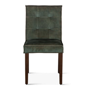 Madison 18" Dining Chair in Green Velvet with Dark Legs