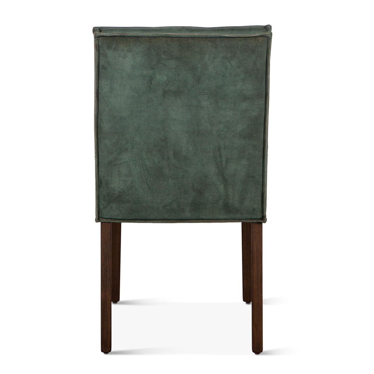 Madison 18" Dining Chair in Green Velvet with Dark Legs
