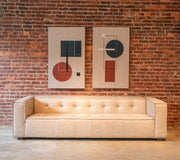 Milano 106" Sofa in Vintage Cream Top Grain Leather