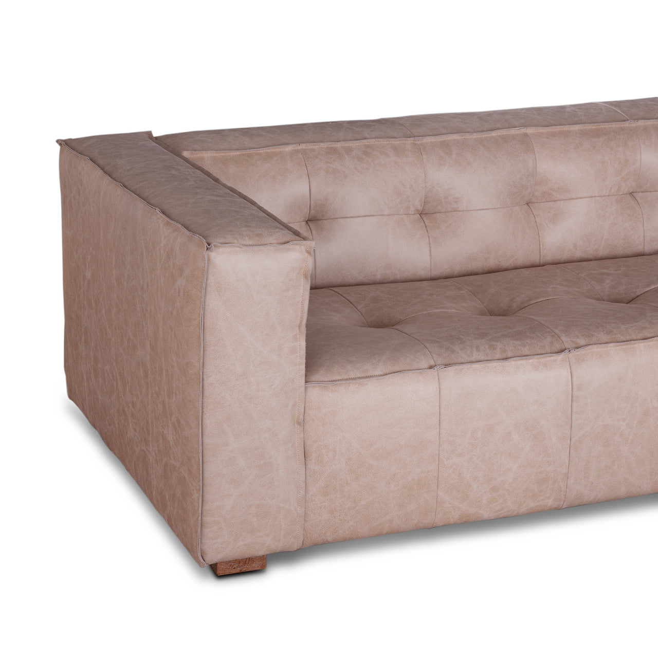Milano 106" Sofa in Vintage Cream Top Grain Leather