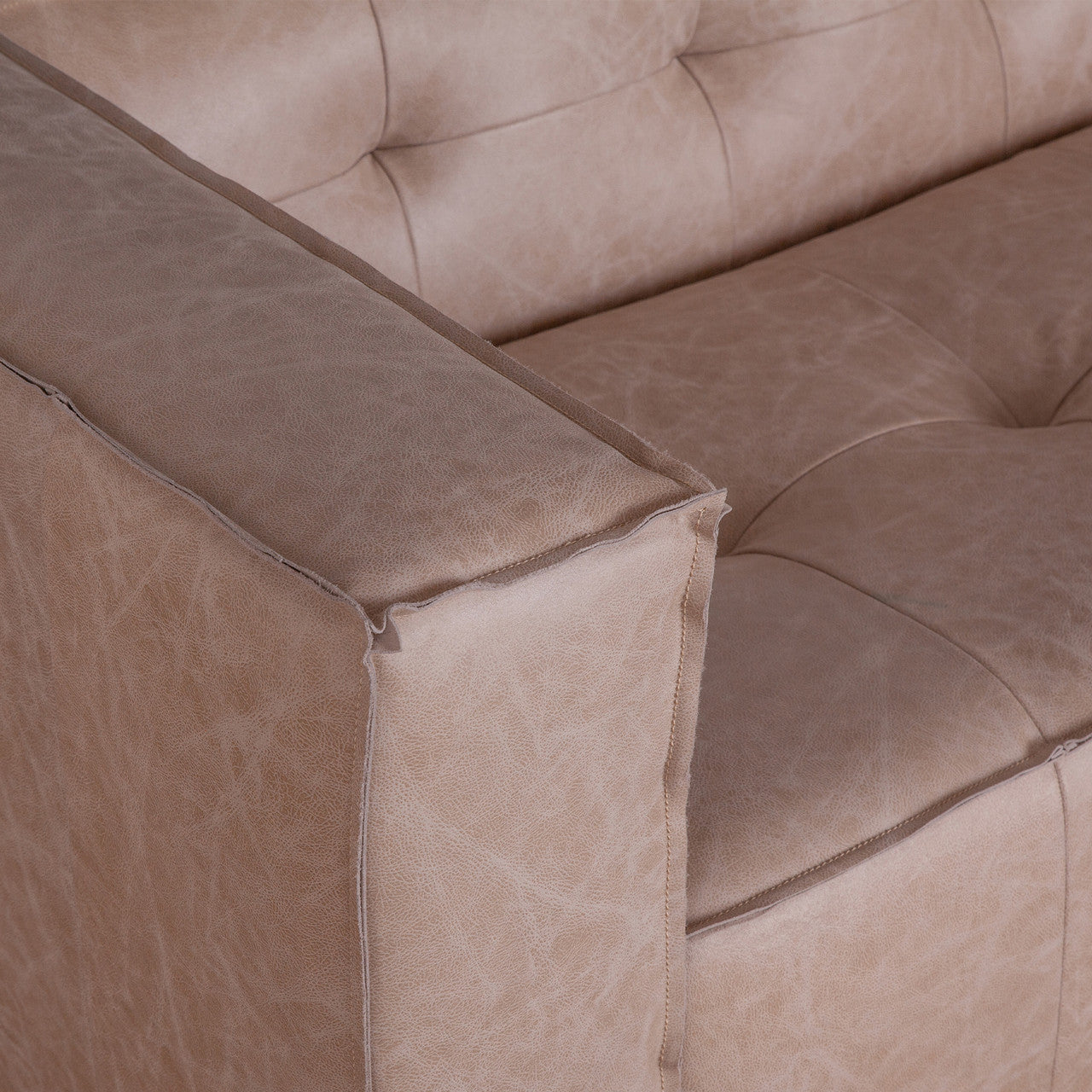 Milano 106" Sofa in Vintage Cream Top Grain Leather