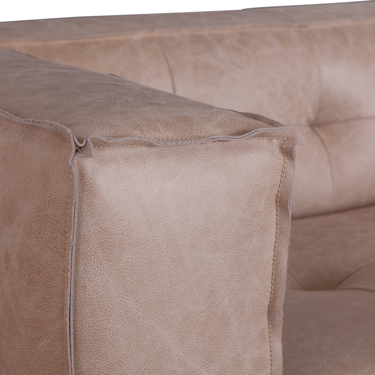 Milano 106" Sofa in Vintage Cream Top Grain Leather