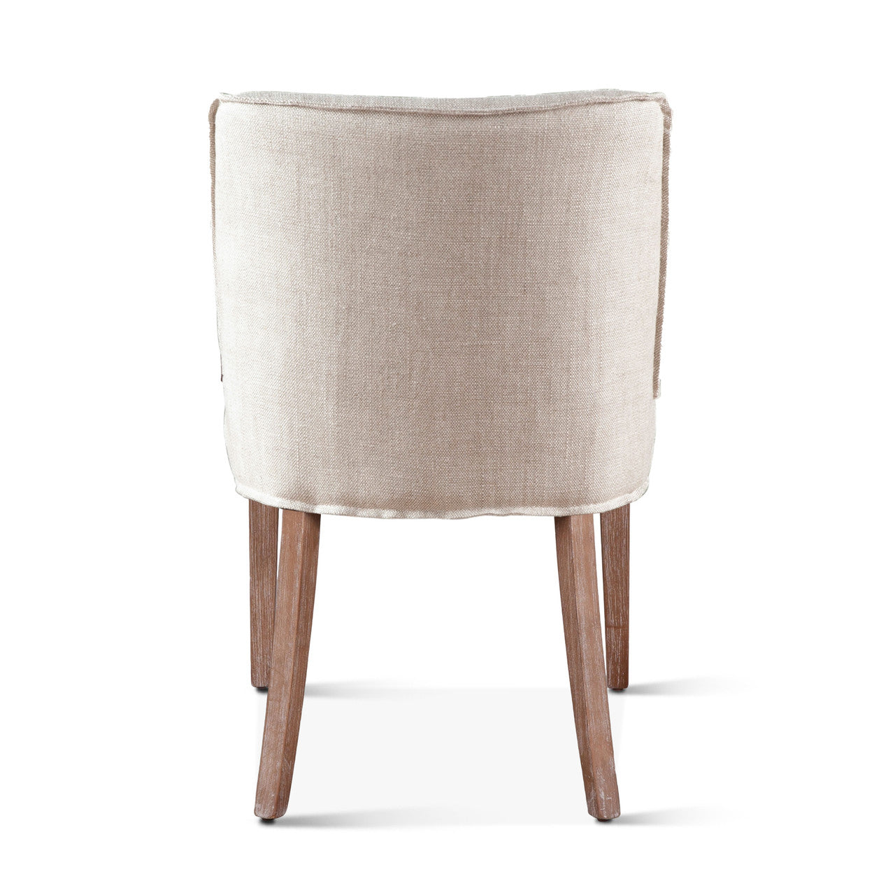 Buddy 20" Dining Chair in Beige Linen with Natural Legs