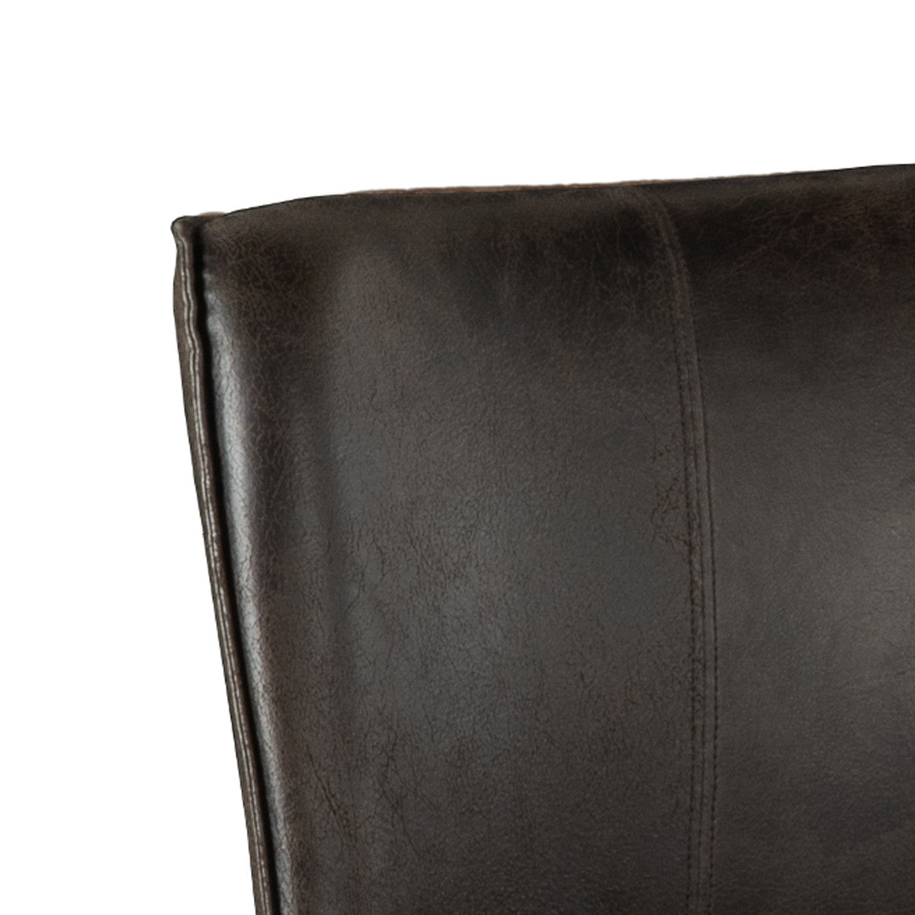 Buddy 20" Dining Chair in Dark Brown Leather with Matte Brown Legs