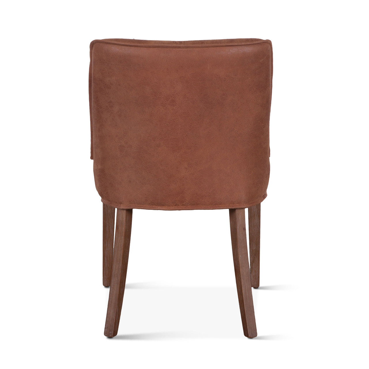 Buddy 20" Dining Chair in Tan Leather with Natural Legs