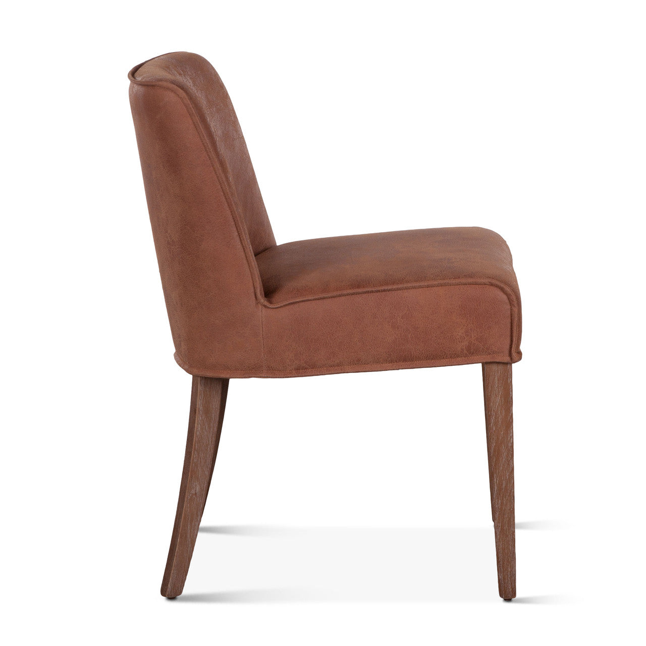 Buddy 20" Dining Chair in Tan Leather with Natural Legs