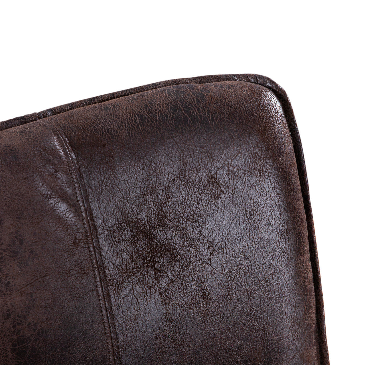 Buddy 20" Counter Chair in Dark Brown Leather with Matte Brown Legs