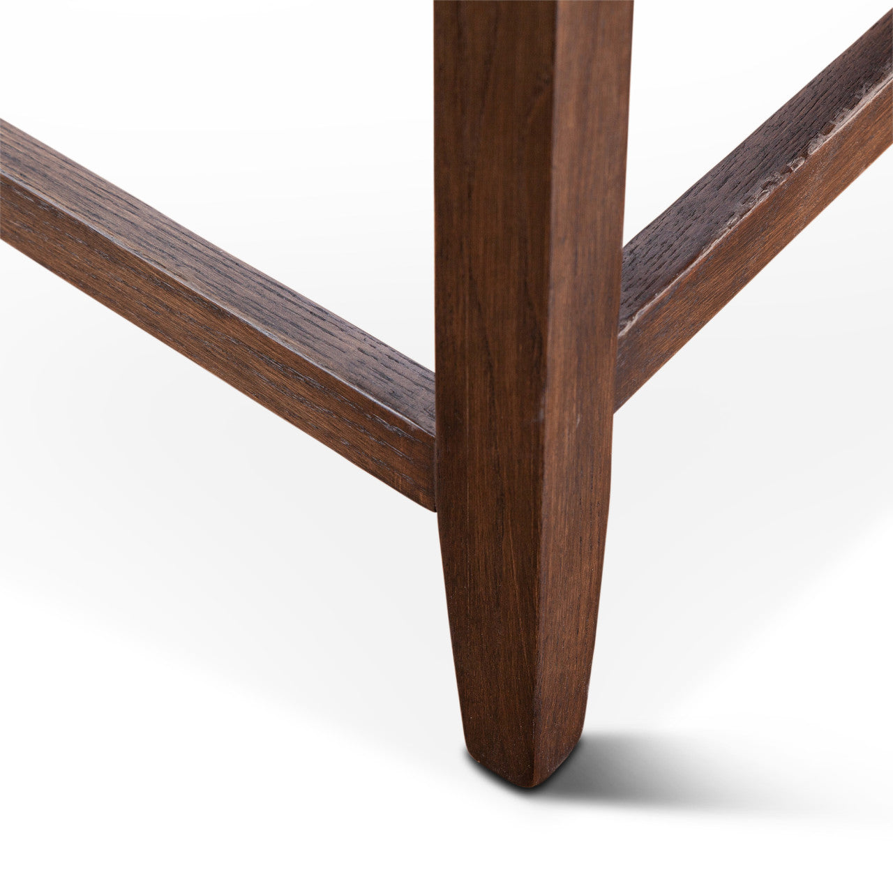 Buddy 20" Counter Chair in Tan Leather with Matte Brown Legs