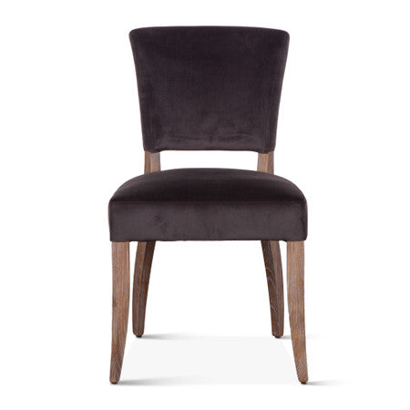 Mindy 21" Dining Chair in Asphalt Velvet with Napoleon Legs