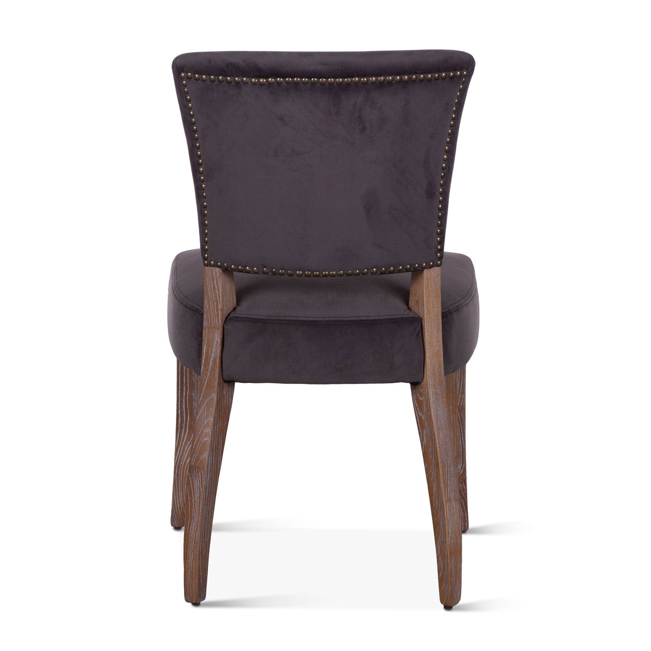 Mindy 21" Dining Chair in Asphalt Velvet with Napoleon Legs