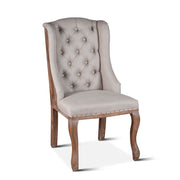 French Tufted Wingback Dining Chair