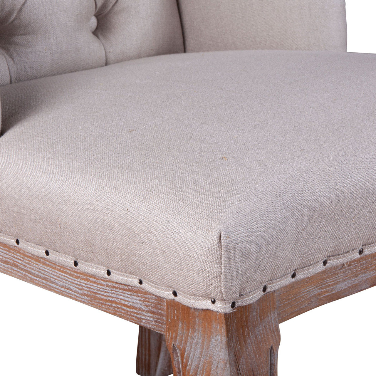 French Tufted Wingback Dining Chair