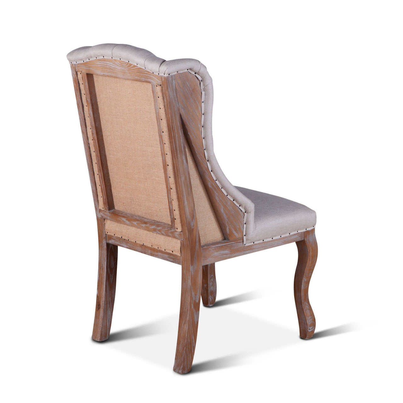 French Tufted Wingback Dining Chair