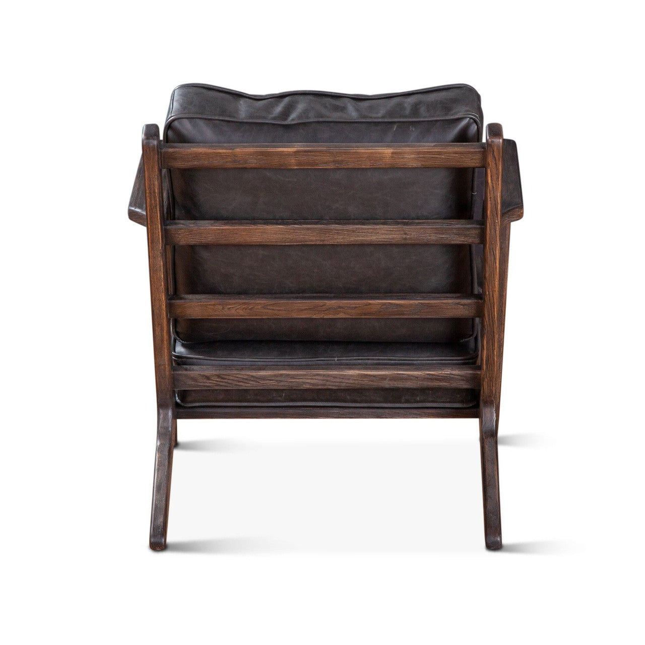Brock Mid-Century Modern Black Leather Lounge Chair | Zin Home