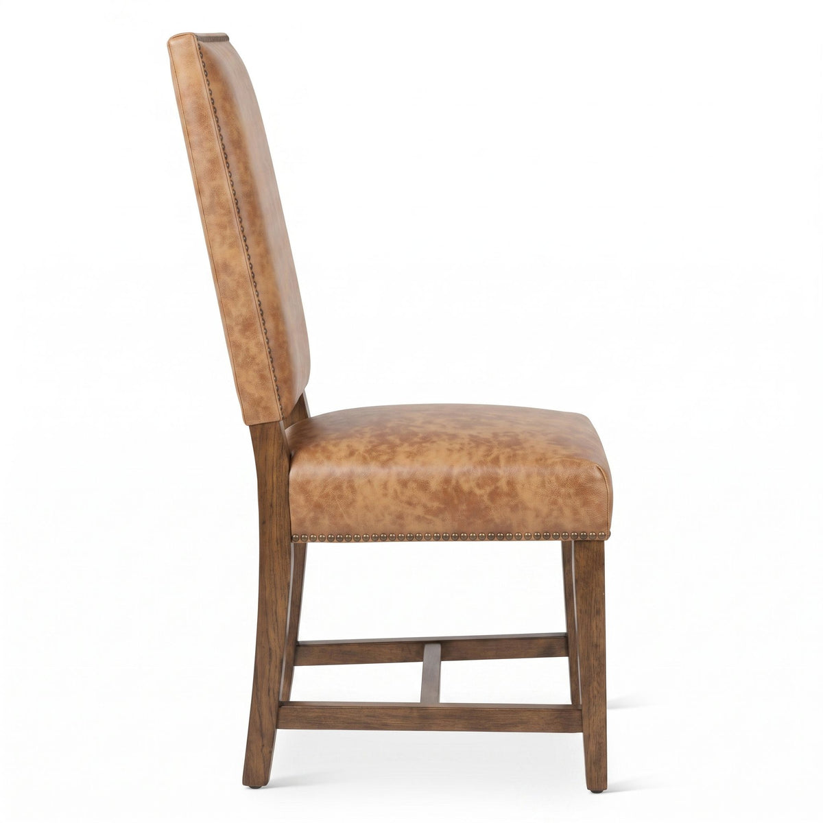 Darcy Dining Chair in Warm Brown Leather with Earth Legs - image 4