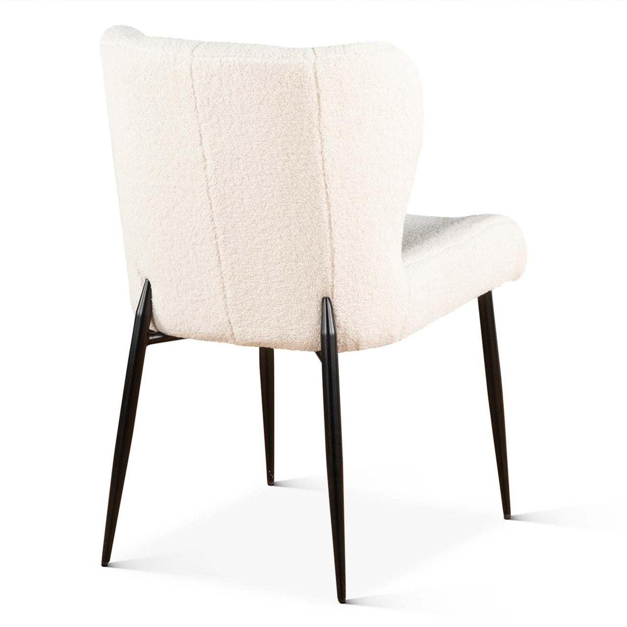 Jennifer 20" Dining Chair in White Boucle