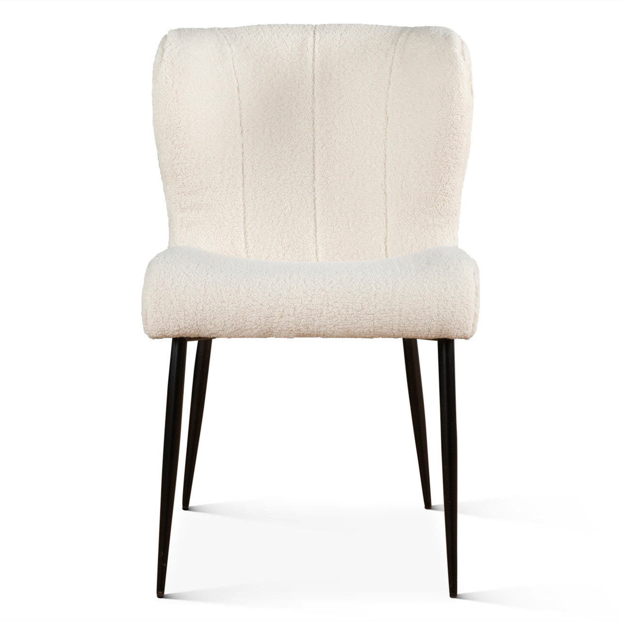 Jennifer 20" Dining Chair in White Boucle