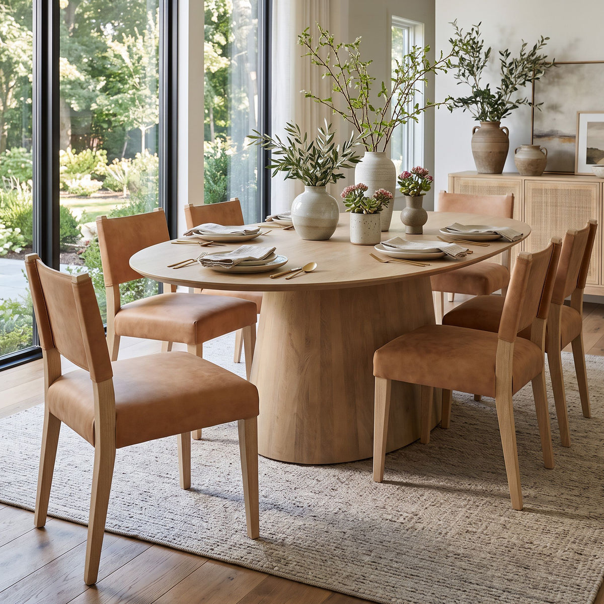 Maya 21" Dining Chair in Antique Leather with Napoleon Legs - image 3