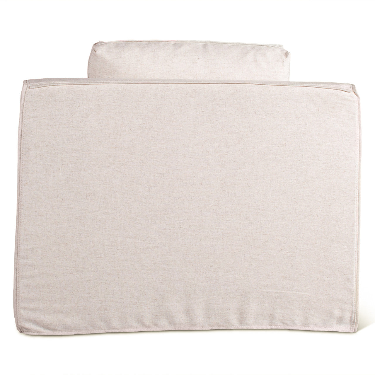 Palladium Swivel Accent Chair in White Linen Slipcover