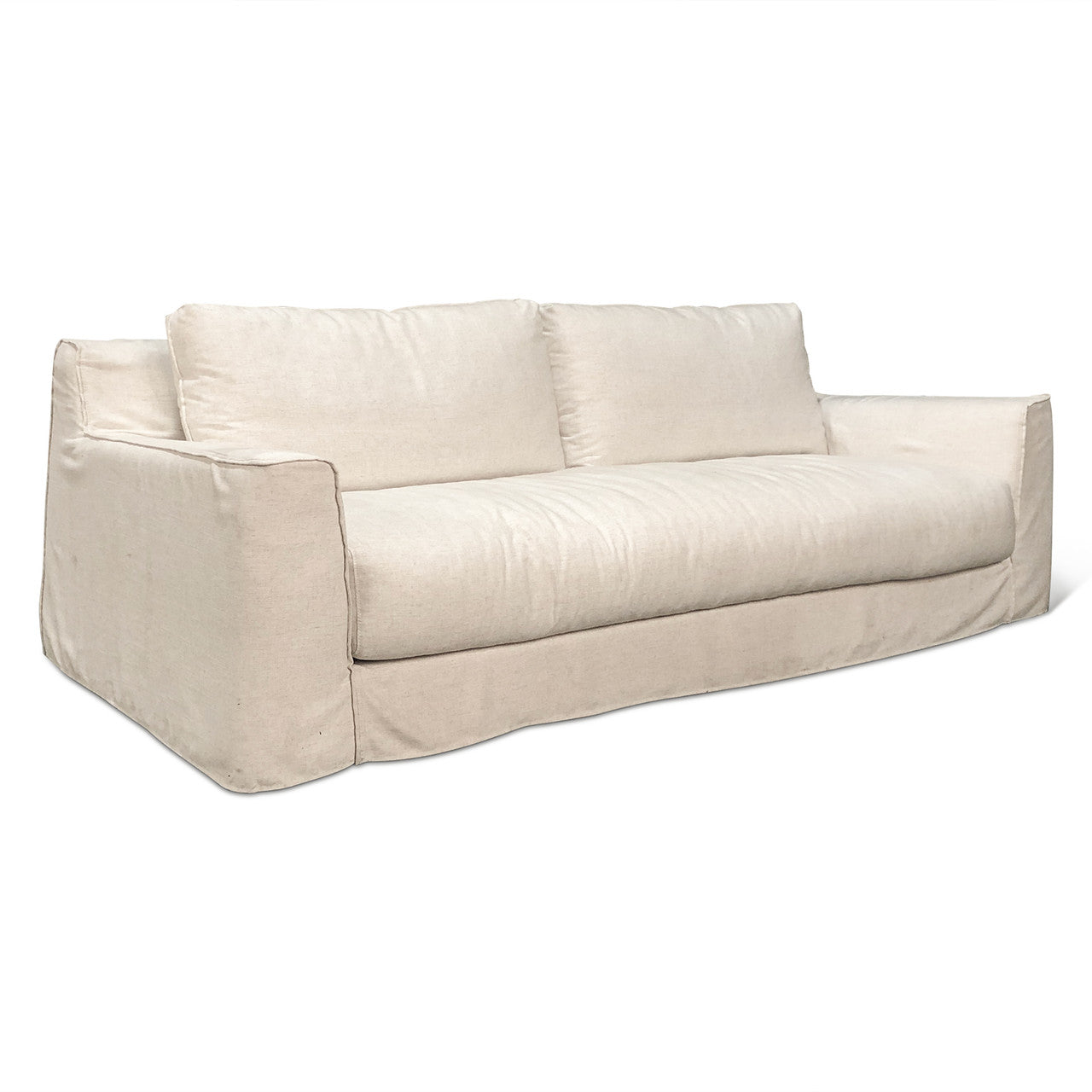 Palladium Sofa in White Linen Slipcover