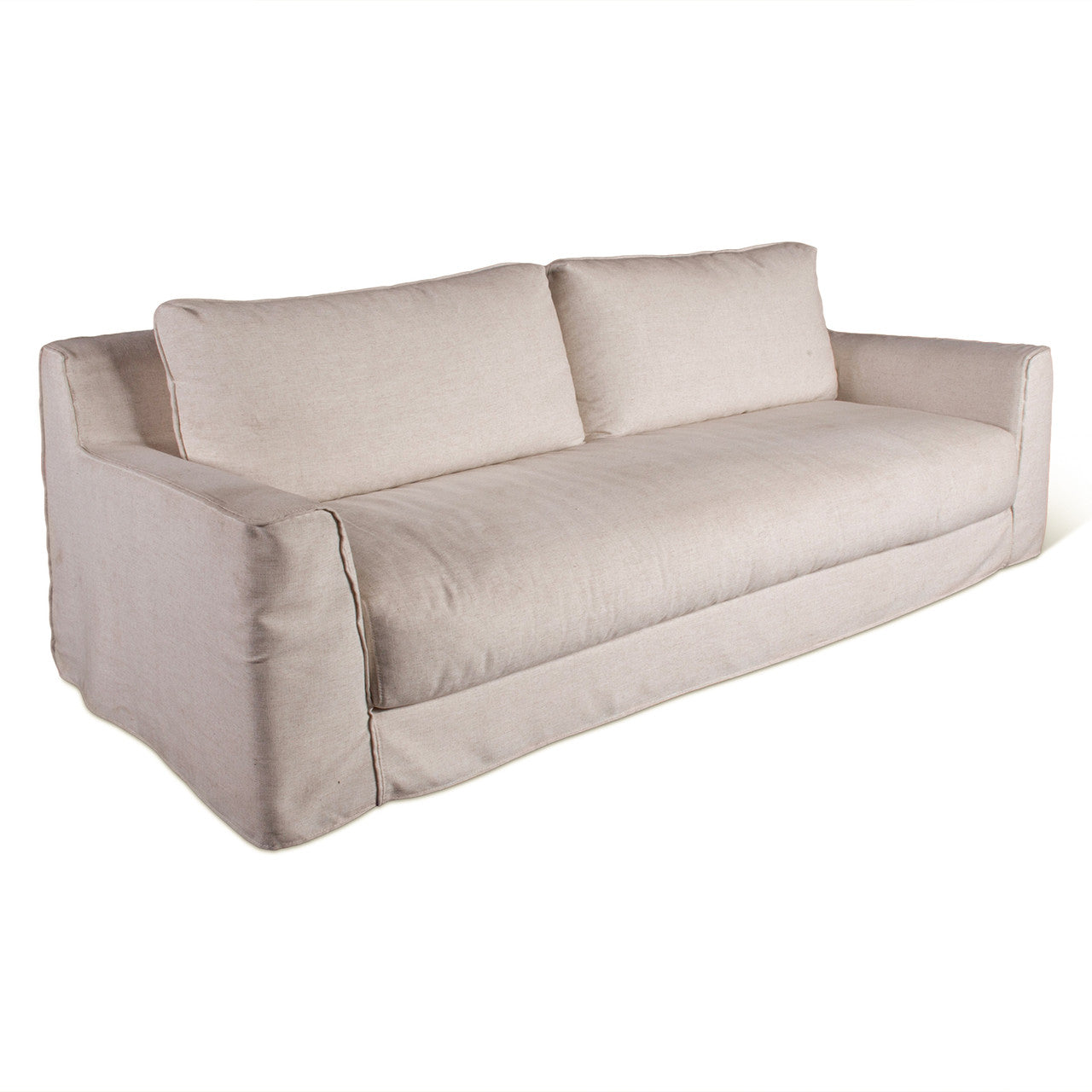 Palladium Sofa in White Linen Slipcover