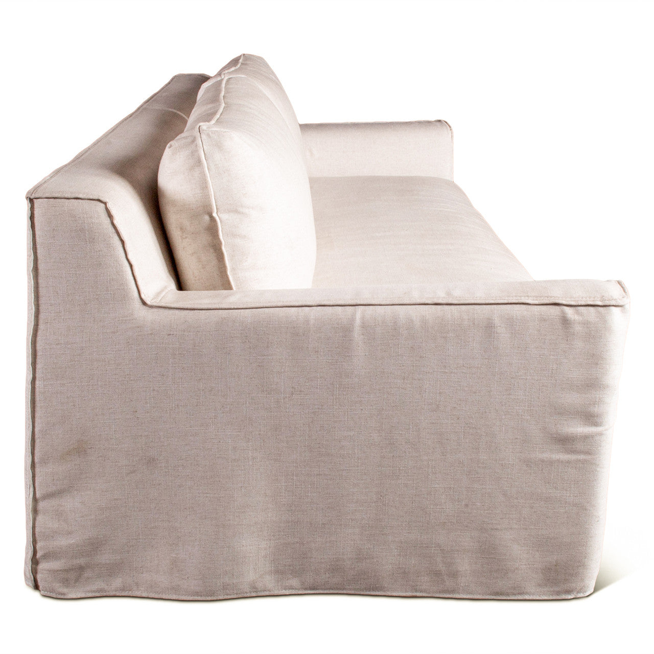 Palladium Sofa in White Linen Slipcover