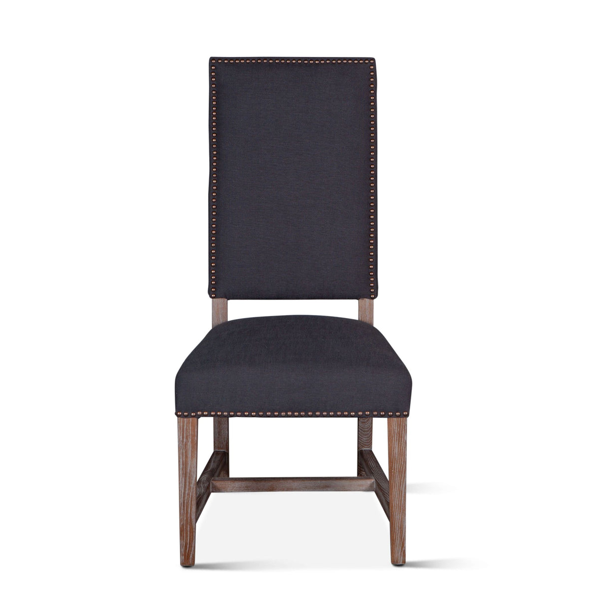Darcy 21" Upholstered Dining Chair in Dark Gray Linen - image 2