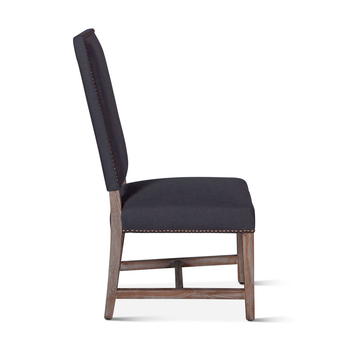 Darcy 21" Upholstered Dining Chair in Dark Gray Linen - image 3