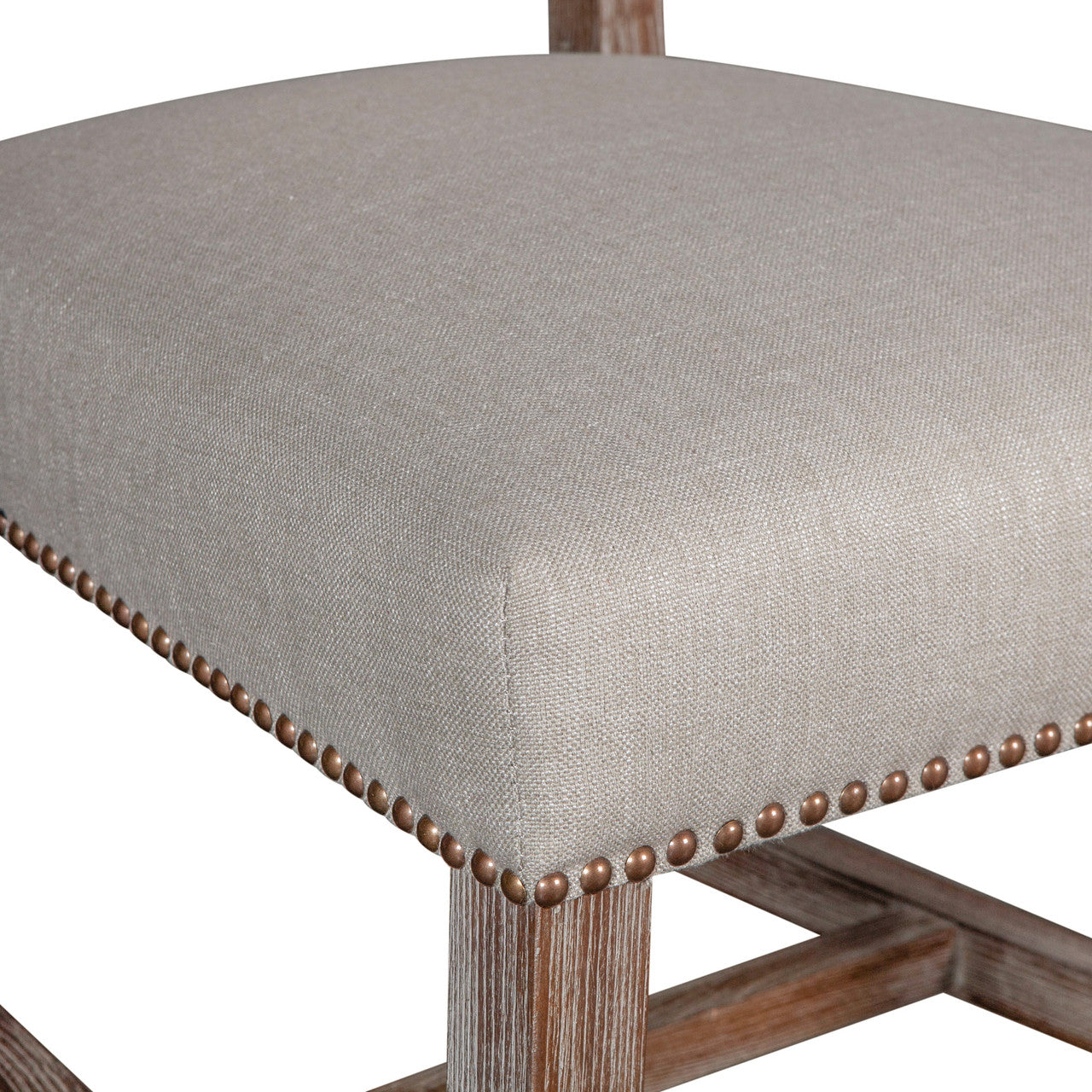 Darcy 21" Upholstered Dining Chair in Greige Linen