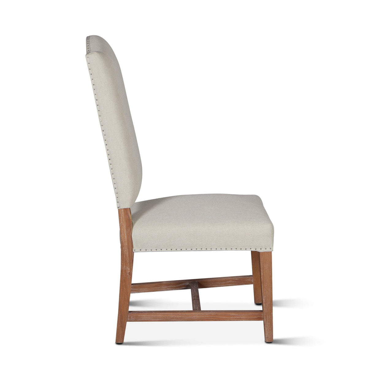 Stella 21" Camelback Dining Chair in Natural Linen with Oak Legs - image 4