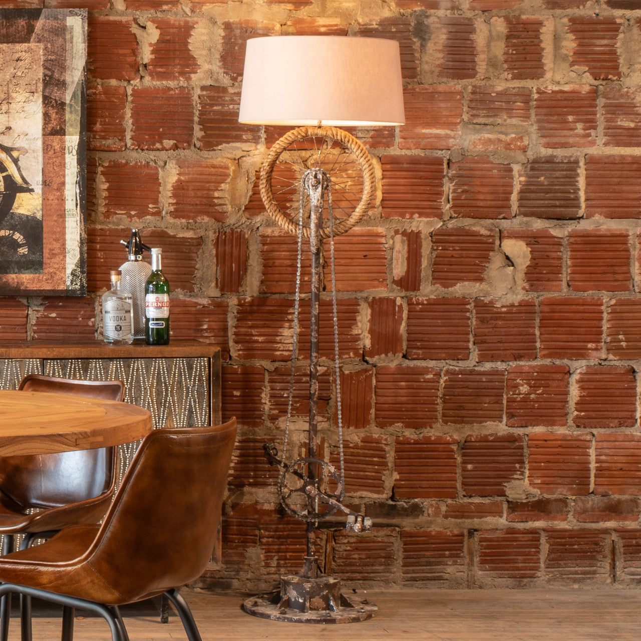 Vintage Light Vintage Bicycle Floor Lamp